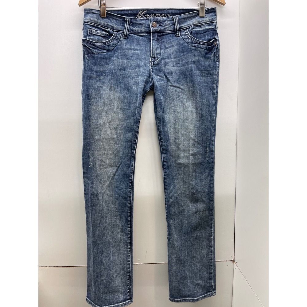 dELiA*s Morgan Low Rise Straight Leg Jeans Medium Wash Blue Denim 9/10S Vtg Y2K